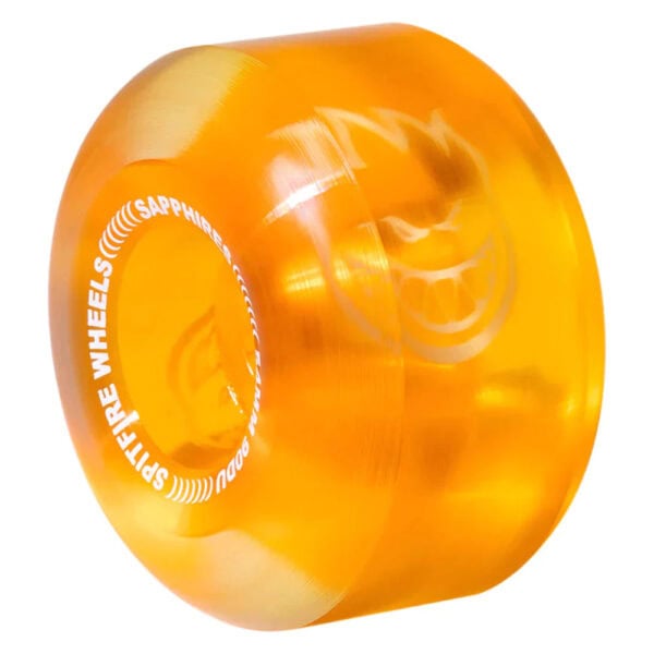 Spitfire Sapphire Clear/Orange 54mm/90a Skateboarding Wheels