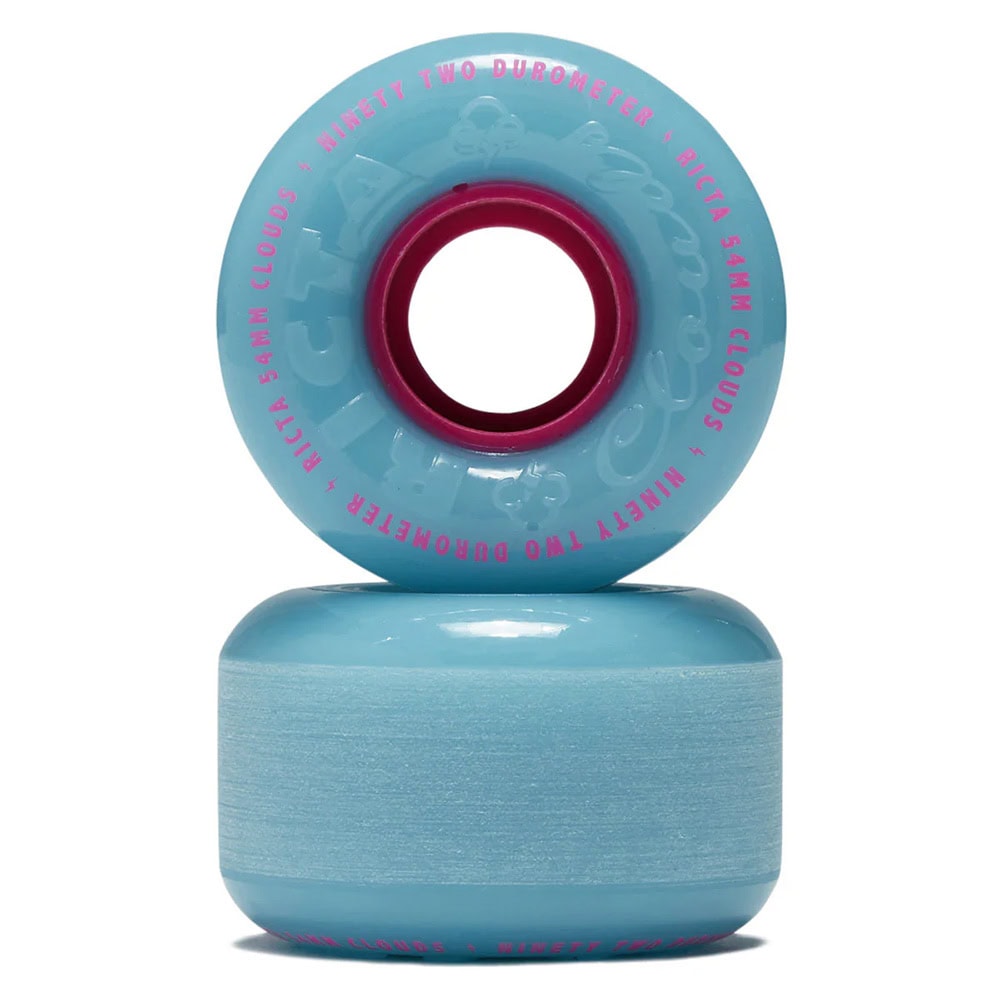 Second image of Ricta Clouds Blue/Pink 54mm/92a Skateboarding Wheels