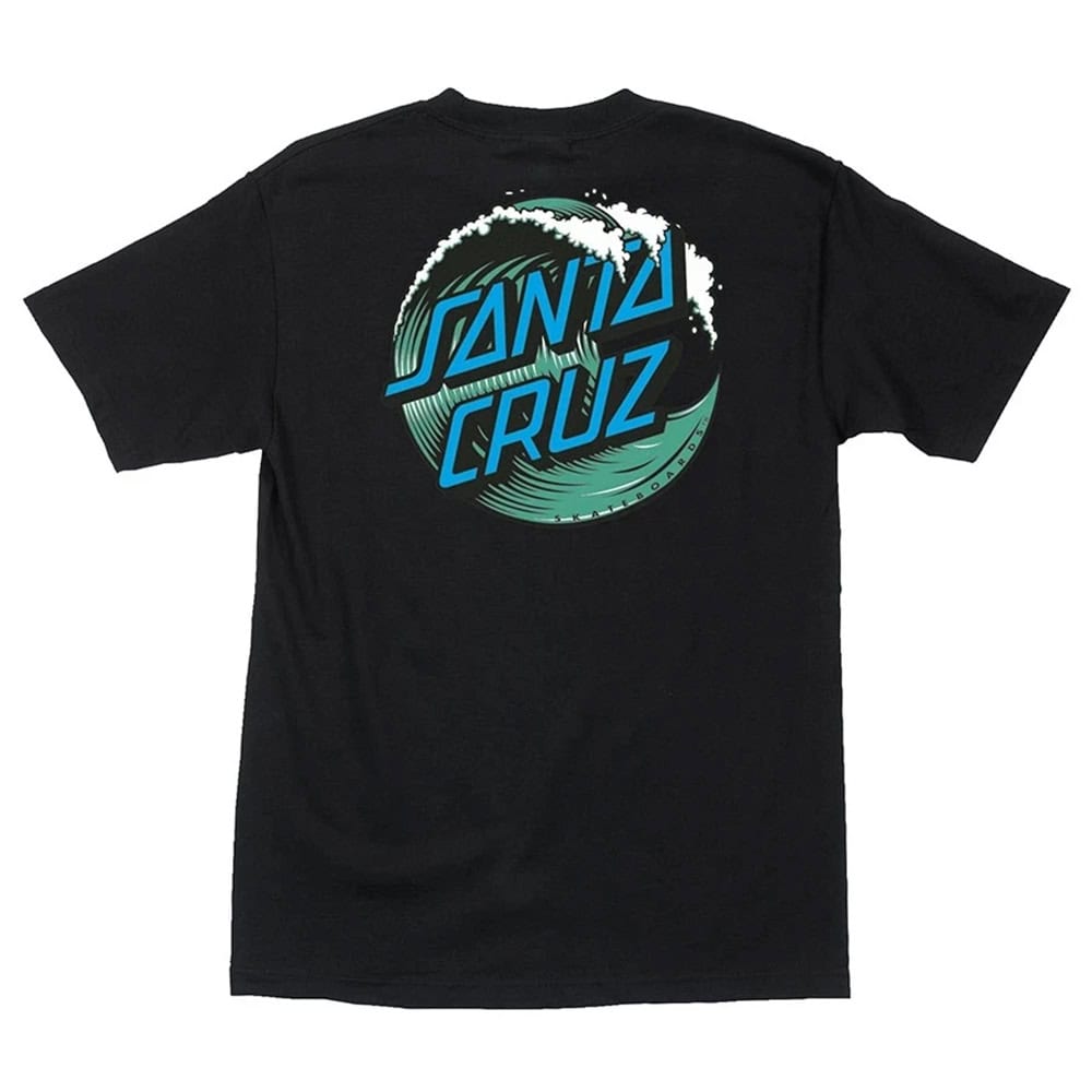 Second image of Santa Cruz Wave Dot S/S Black T-Shirt