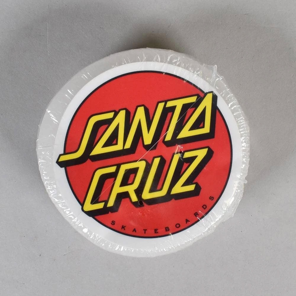 Second image of Santa Cruz Classic Dot Puck White/Clear Skateboard Wax