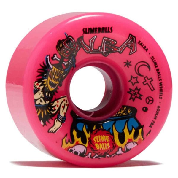 Slime Balls Salba Witch Doctor Reissue OG Slime Pink 60mm/78a Skateboarding Wheels