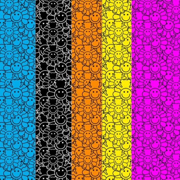 Grizzly Smiling Flower Bear Assorted 9" x 33" Skateboard Griptape