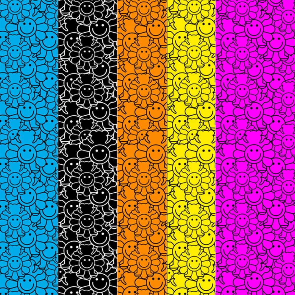 Grizzly Smiling Flower Bear Assorted 9" x 33" Skateboard Griptape