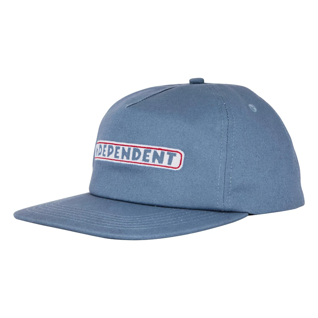 Independent Bar Logo Structured Slate Blue Snapback