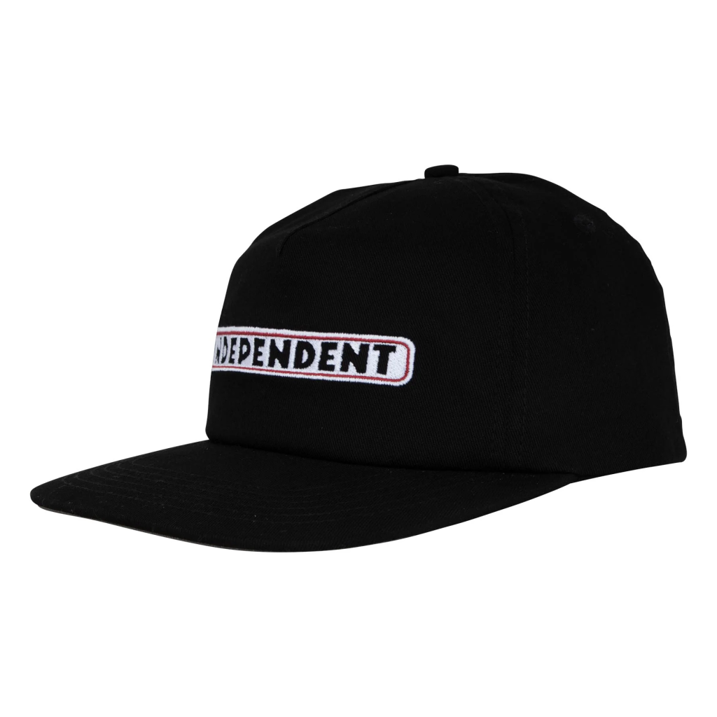 Independent Bar Logo Structured Black Snapback
