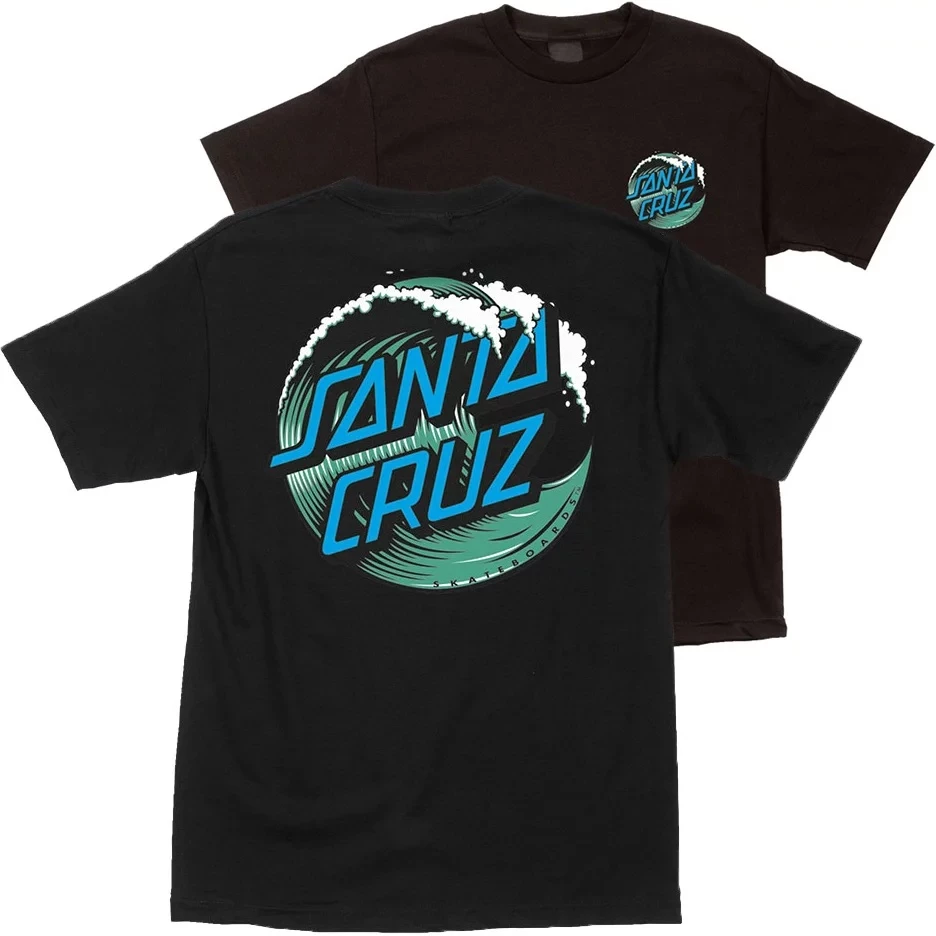 Santa Cruz Wave Dot S/S Black T-Shirt