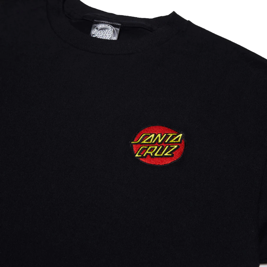 Second image of Santa Cruz Cruz Embroidered S/S Black T-Shirt