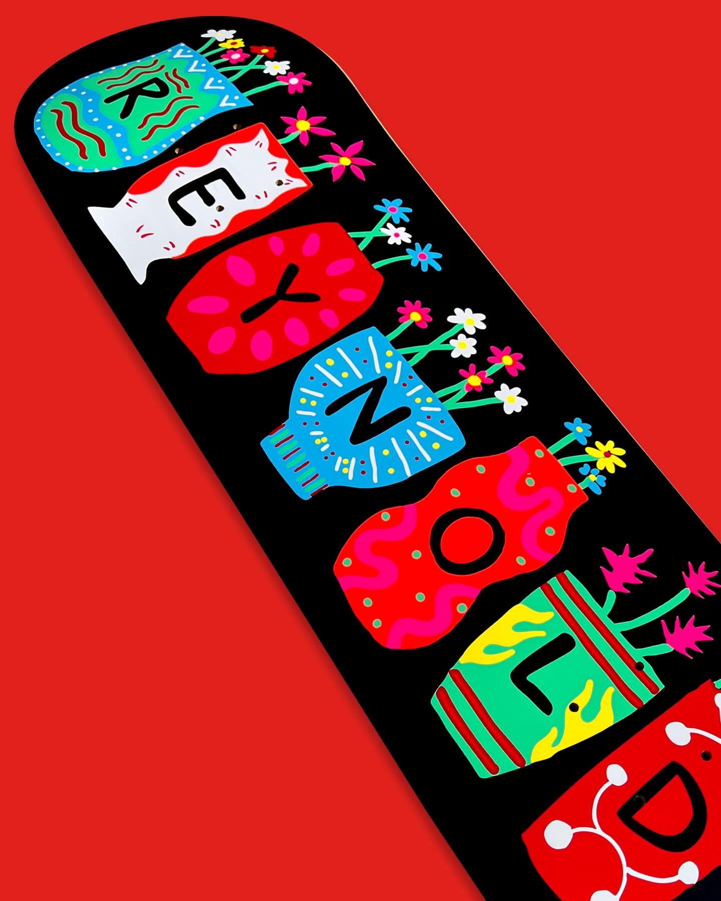 Second image of Baker Andrew Reynolds Pots & Flowers 8.5" x 32.0" Skateboard Deck (7011026)