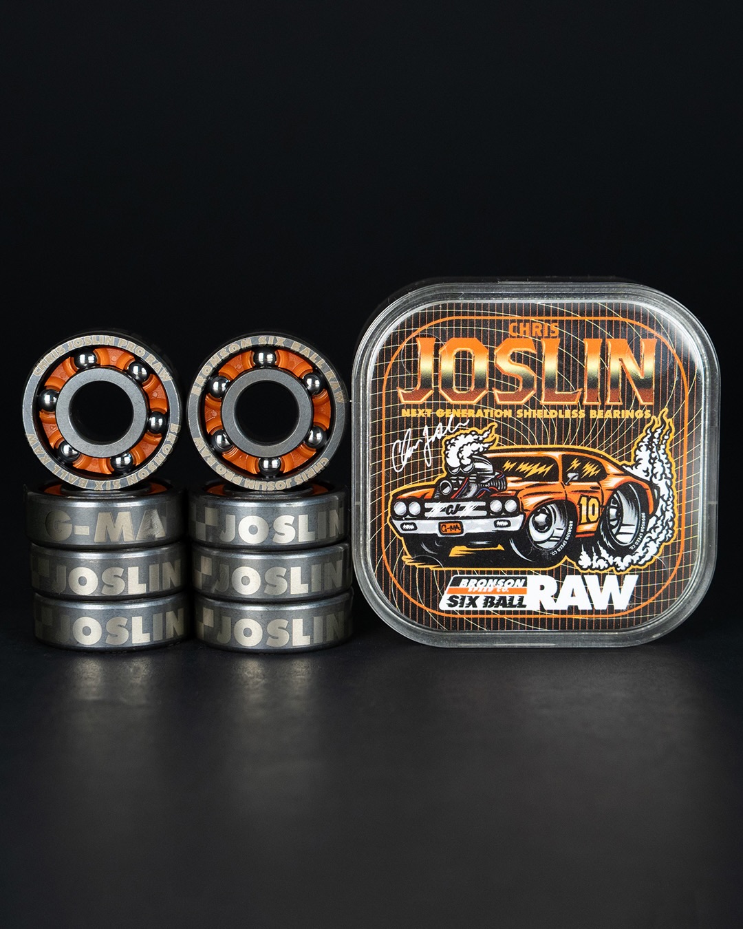 Bronson Chris Joslin 6-Ball Raw Skateboard Bearings (7271026)