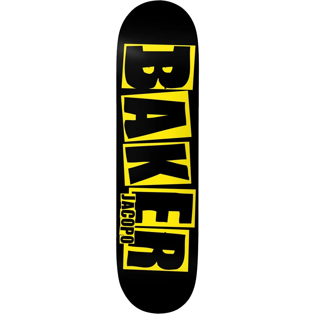 Baker Jacopo Brand Logo Danger Yellow 8.0" x 31.375" Skateboard Deck (7011026)