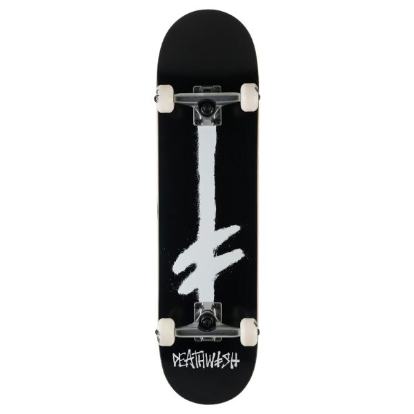 Deathwish Gang Spray Black/White 7.75" x 31.25" Complete Skateboard ()