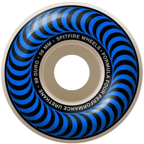 Spitfire Classic Formula Four Blue 56mm/99a Skateboarding Wheels (7040925)