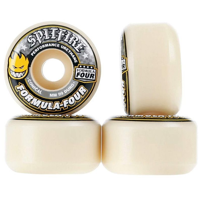 Second image of Spitfire Formula Four Conical Yellow 53mm/99a Skateboarding Wheels (7450526)