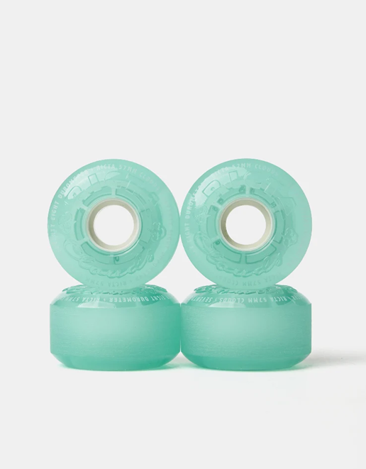 Second image of Ricta Clouds Transparent Aqua/White 57mm/78a Skateboarding Wheels (7131026)