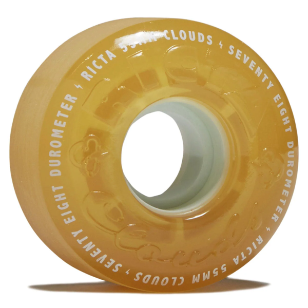 Ricta Clouds Transparent Citrus/White 55mm/78a Skateboarding Wheels (7131026)