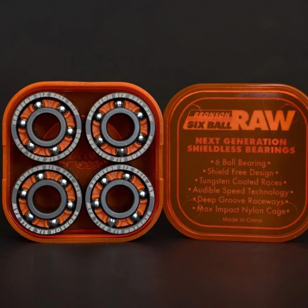 Second image of Bronson 6-Ball Raw Skateboard Bearings (7391026)