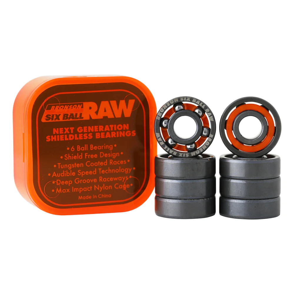 Bronson 6-Ball Raw Skateboard Bearings (7391026)