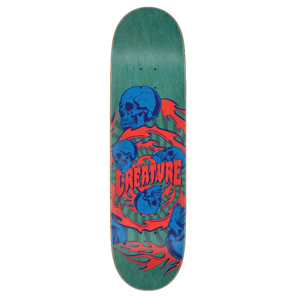 Creature Spiral Skull 7-Ply Birch 8.53" x 32.19" Skateboard Deck (7421026)